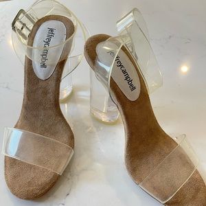 Jeffrey Campbell acrylic ankle-strap heels!